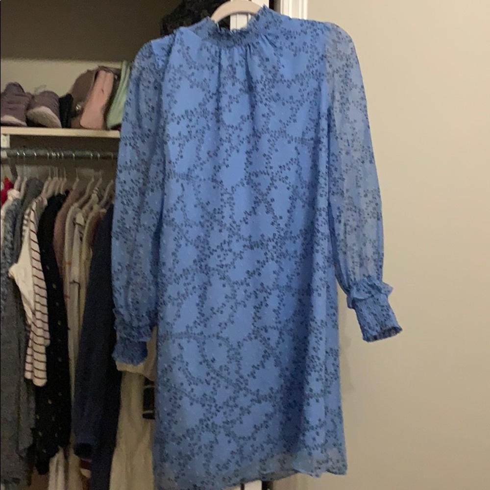 Printed Swiss dot smocked dress